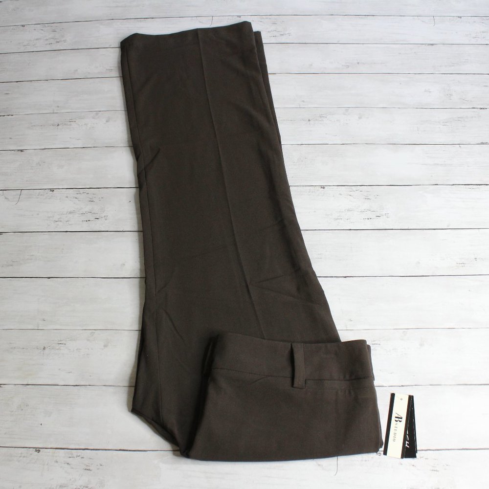 AB Studio Women's Brown Dress Trouser Suit Pants Size 10 Career Wear